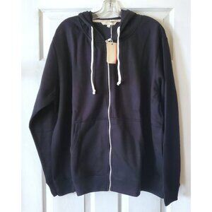 CAPSULE LEISURE BLACK ZIP THROUGH HOODIE SIZE 24 NWT